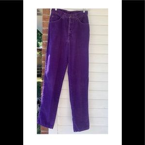 Vintage Land’s End ladies 10 tall deep purple corduroys! Aka Mom Jeans!